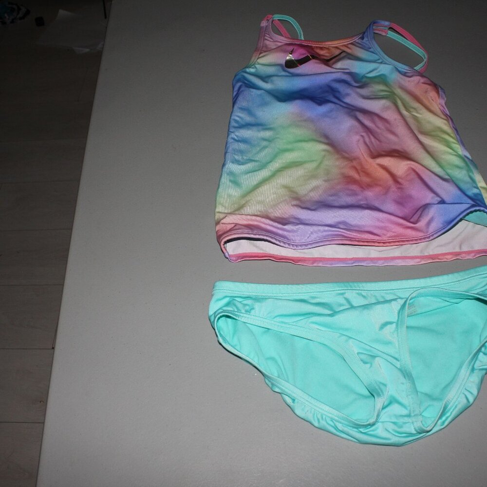 Multi Color 2 Pcs Nike Tankini Swimsuit Size 12